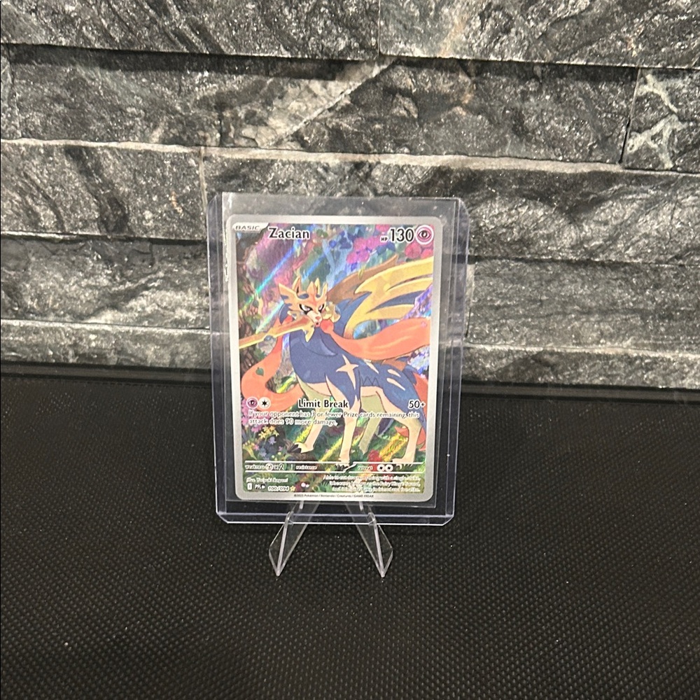 Pokemon Zacian 100/094 illustration Rare Holo Card from Phantasmal Flames 🔥 Set